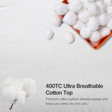Extra Thick Mattress Topper, Cooling Mattress Pad Cover Topper, 400TC Cotton Pillow Top
