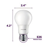 Philips LED Non-Dimmable A19 Frosted Light Bulb: 800-Lumen, 2700-Kelvin, 8.5-Watt (60-Watt Equivalent), E26 Base, Soft White, 16-Pack
