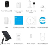 Reolink Argus 2+Solar Panel | Wireless Rechargeable Battery-Powered Solar Security Camera