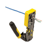 Pass-Thru Modular Wire Crimper, All-in-One Tool Cuts, Strips, Crimps, Fast and Reliable Klein Tools VDV226-110