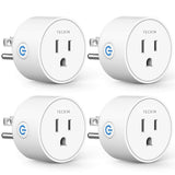 Smart Plug Compatible with Alexa Google Assistant IFTTT for Voice Control, Teckin Mini Smart Outlet Wifi Socket with Timer Function, No Hub Required