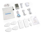NURSAL TENS Unit Muscle Stimulator with 8 Electrode Pads, Rechargeable Electronic Pulse Massager for Pain Relief Therapy, Arthritis, Muscle Stiffness