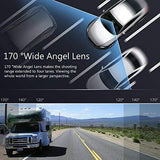 Dash Cam 1080P DVR Dashboard Camera Full HD 3" LCD Screen 170°Wide Angle, WDR, G-Sensor,Loop Recording Motion Detection Excellent Video Images(Black)