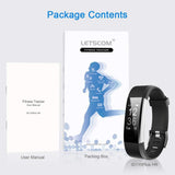 LETSCOM Fitness Tracker HR, Activity Tracker Watch with Heart Rate Monitor, Waterproof Smart Fitness Band with Step Counter, Calorie Counter