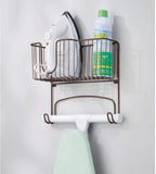 mDesign Metal Wall Mount Ironing Board Holder