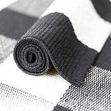 Cotton Buffalo Plaid Rugs Black and White Checkered Rug Welcome Door Mat