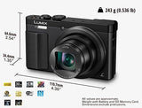 PANASONIC LUMIX DC-ZS70K, 20.3 Megapixel, 4K Digital Camera, Touch Enabled 3-inch 180 Degree Flip-front Display, 30X LEICA DC VARIO-ELMAR Lens(Black)