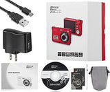 AbergBest 21 Mega Pixels 2.7" LCD Rechargeable HD Digital Camera Video Camera Digital Students Cameras,Indoor Outdoor for Adult/Seniors/Kid (Red)