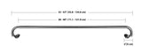 AmazonBasics Room Darkening Curtain Rod - 28" to 48", Black