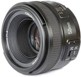 YONGNUO YN50mm F1.8N Standard Prime Lens Large Aperture Auto Manual Focus AF MF for Nikon DSLR Cameras