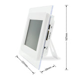 7 Inch TFT LCD Screen Digital Photos Display Frame with Calendar Support Tf Sd/Sdhc/USB Flash Drives(White)- Support 32GB SD Card-【Upgrade Version】