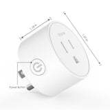 Smart Plug Compatible with Alexa Google Assistant IFTTT for Voice Control, Teckin Mini Smart Outlet Wifi Socket with Timer Function, No Hub Required