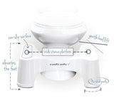 Squatty Potty The Original Bathroom Toilet Stool, 7" height, White
