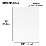 Icona Bay PET Replacement for Picture Frame Glass (24 x 36, 2 Pack) PET is Ideal Replacement Glass Material, Avoid Glass Shattering