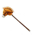 Linzy Hobby Horse, Galloping Sounds with Adjustable Telescopic Stick, Brown 36"