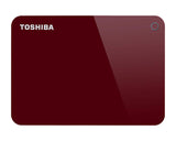 Toshiba Canvio Advance 2TB Portable External Hard Drive USB 3.0, Red (HDTC920XR3AA)