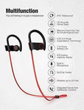 Otium Bluetooth Headphones, Best Wireless Earbuds IPX7 Waterproof Sports Earphones w/Mic HD Stereo Sweatproof in-Ear Earbuds Gym Running Headsets
