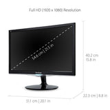 ViewSonic VX2252MH 22 Inch 2ms 60Hz 1080P Gaming Monitor with HDMI DVI and VGA inputs