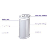 Ubbi Steel Odor Locking, No Special Bag Required Money Saving, Awards-Winning, Modern Design Registry Must-Have Diaper Pail, Gray
