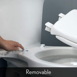 BEMIS 1500EC 000 Toilet Seat with Easy Clean & Change Hinges, ELONGATED, Durable Enameled Wood, White