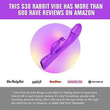 G Spot Rabbit Vibrator with Bunny Ears for Clitoris Stimulation, PALOQUETH Waterproof Dildo Vibrator Clit Stimulator with 9 Vibration Modes Quiet