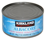 Kirkland Albacore Solid White Tuna in Water - 8 Cans (Total Net Weight 3.5lbs)