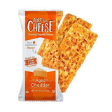 Just The Cheese Bars, Crunchy Baked Low Carb Snack Bars - 100% Natural Cheese. High Protein and Gluten Free, Aged Cheddar, Pack of 12