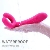 G-Spot Rabbit Waterproof Rechargeable 3 Motors Dildo Vibrator Adult Sex Toys - Adorime Silicone Clitoris Vagina Penis Stimulator Massager Sex Things