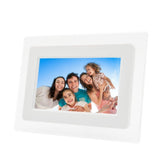 7 Inch TFT LCD Screen Digital Photos Display Frame with Calendar Support Tf Sd/Sdhc/USB Flash Drives(White)- Support 32GB SD Card-【Upgrade Version】