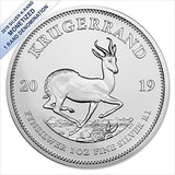 2019 Silver Krugerrand (1 oz) 1 Rand South African Mint Brilliant Uncirculated