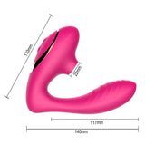 Clitoral Sucking Vibrator with Clitoris and G-Spot Stimulation, Wearable Dildos Couple Vibrators with 10 Suction & Vibration Settings, Rechargeable
