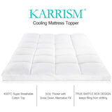 Extra Thick Mattress Topper, Cooling Mattress Pad Cover Topper, 400TC Cotton Pillow Top