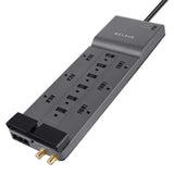 Belkin 12-Outlet Power Strip Surge Protector w/ 8ft Cord – Ideal for Computers, Home Theatre, Appliances, Office Equipment and more (3,940 Joules)