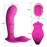 Wearable Vibrator Clitoris and G-Spot Stimulator Remote Control Vibrate Masturbation Dildo Toys for Adult,Invisible Wearable Vibrating Wand USB