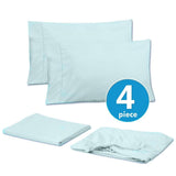 Sweet Home Collection Size 4 Fine Brushed Microfiber 6 Piece 1500 Thread Count Egyptian Quality - 2 EXTRA PILLOW CASES, VALUE - Twin, Aqua,