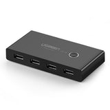 UGREEN USB Switch Selector 2 Computers Sharing 4 USB Devices USB 2.0 Peripheral Switcher Box Hub for Mouse, Keyboard, Scanner, Printer, PCs