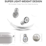 TOZO T10 Bluetooth 5.0 Wireless Earbuds with 【Wireless Charging Case】 IPX8 Waterproof TWS Stereo Headphones in-Ear Built-in Mic Headset [White]