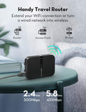 RAVPower FileHub, Travel Router AC750, Wireless SD Card Reader, Connect Portable SSD Hard Drive