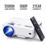 Mini Projector 2019 Upgraded Portable Video-Projector,55000 Hours Multimedia Home Theater Movie Projector