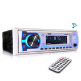 Pyle Marine Bluetooth Stereo Radio - 12v Single DIN Style Boat In dash Radio Receiver System with Built-in Mic, Digital LCD, RCA, MP3, USB, SD