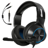 Gaming Headset for Xbox One, PS4, PC, Controller, ARKARTECH Noise Cancelling Over Ear Headphones with Mic, Bass Surround Soft Memory Earmuffs