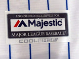 CHICAGO CUBS JON LESTER AUTOGRAPHED WHITE MAJESTIC COOL BASE JERSEY 2016