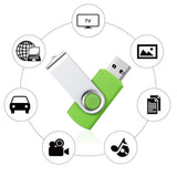 Flash Drive 16GB USB 2.0 10 Pack Swivel Blank Memory Stick Pnstaw Bulk Thumb Drive Pen Drives Jump Drive (10 Pack,Multi-Color)