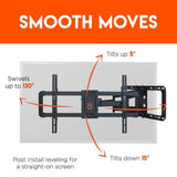ECHOGEAR Full Motion Articulating TV Wall Mount Bracket for 42"-80" TVs - Easy to Install