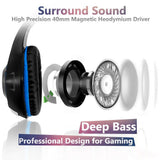 Beexcellent Gaming Headset for PS4 Xbox One PC Mac Controller Gaming Headphone with Crystal Stereo Bass Surround Sound, LED Light & Noise-Isolation