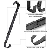 Pack of 2 Wreath Hanger,Adjustable Wreath Hanger for Front Door from 14.9-25 Inch,20 lbs-Black