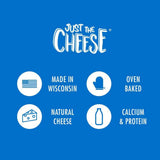 Just the Cheese Bars, Crunchy Baked Low Carb Snack Bars. 100% Natural Cheese. High Protein and Gluten Free, Grilled Cheese (12 Two-Bar Packs)