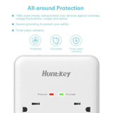 Huntkey 6 AC Outlets Surge Protector with 2 USB Charging Ports 3.4 Amp, SMD607A