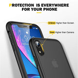 Humixx Shockproof Series iPhone XR case,[Military Grade Drop Tested] [Upgrading Materials] Translucent Matte Case