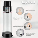 Rechargeable Automatic Penis Vacuum Pump with 4 Suction Intensities for Stronger Bigger Erections, PALOQUETH Electronic Male Enhancement Penis Pump